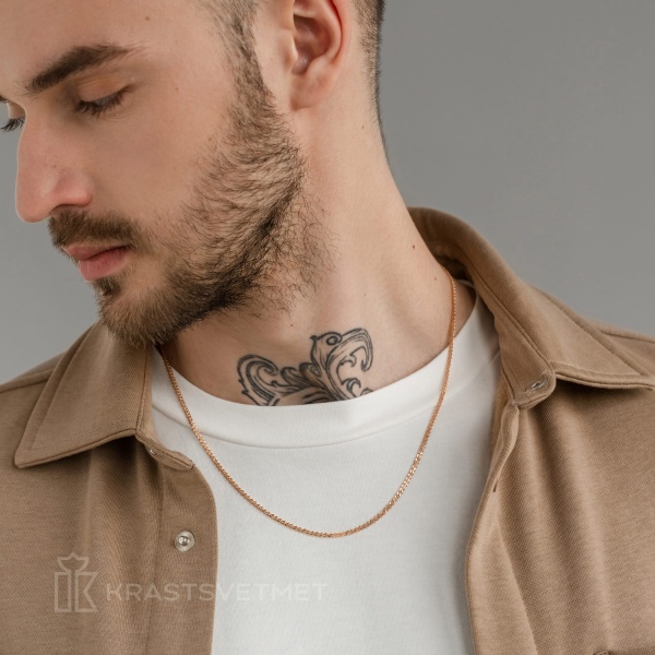 Цепь из красного золота 585, плетение «Нонна»